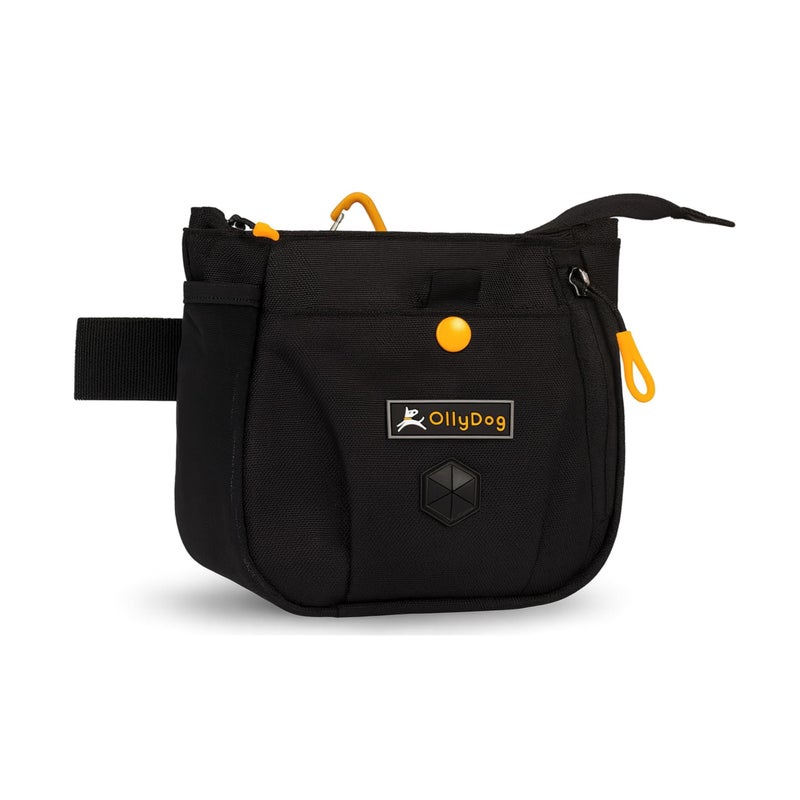 OllyDog Backcountry Day Bag | Hands-Free Dog Training Treat Pouch | Fanny/Hip Pack with Zipper Closure & Built-in Poop Bag Dispenser | Removable Waist Clip (Raven) - Image 1